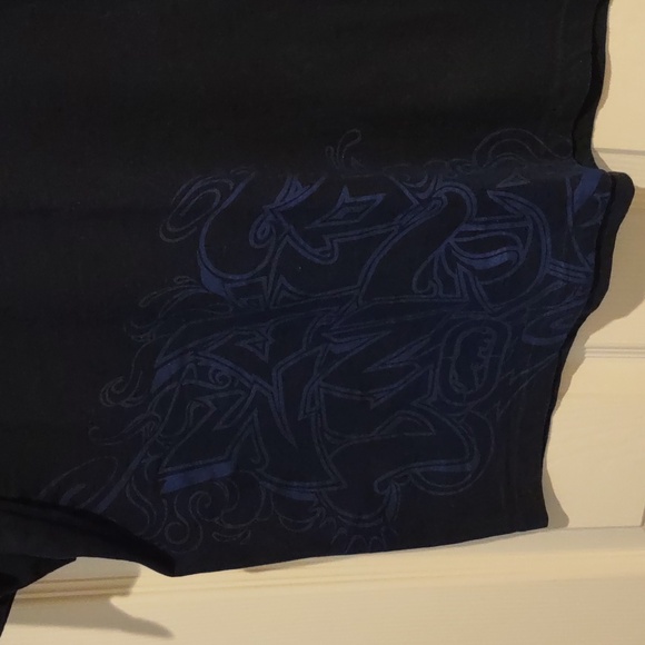Ecko Unlimited Dark Blue Short Sleeve Graphic Tee Graffiti Style - Picture 4 of 5